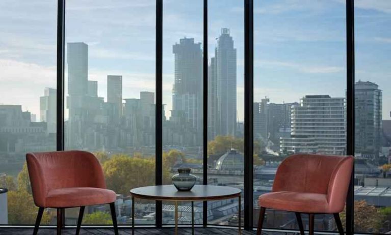 Co-working space overlooking the city at the The Westminster London, Curio Collection by Hilton.