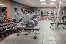 Fully equipped fitness center at the Hilton Northampton.