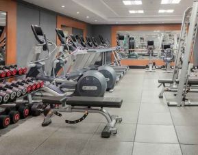 Fully equipped fitness center at the Hilton Northampton.
