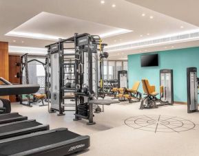Fully equipped gym at the DoubleTree Dubai Al Jadaf