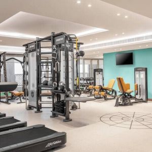 Fully equipped gym at the DoubleTree Dubai Al Jadaf