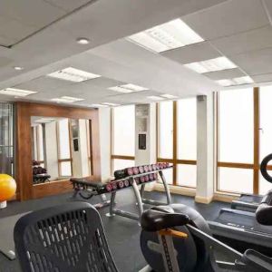 Fitness center at the Hilton Garden Inn Birmingham Brindleyplace.