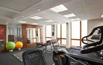 Fitness center at the Hilton Garden Inn Birmingham Brindleyplace.