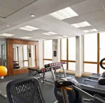 Fitness center at the Hilton Garden Inn Birmingham Brindleyplace.