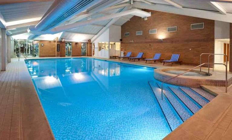 Beautiful indoor swimming pool at the DoubleTree by Hilton Newbury North.