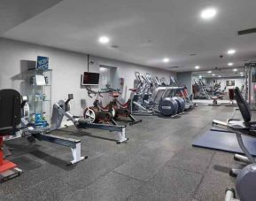 Fully equipped fitness center at the DoubleTree by Hilton Bristol North.