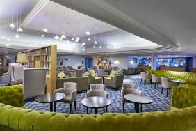 Stylish and comfortable lobby workspace at the DoubleTree by Hilton Bristol North.