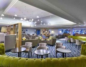 Stylish and comfortable lobby workspace at the DoubleTree by Hilton Bristol North.