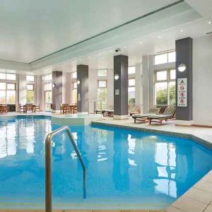 Relaxing indoor pool at the DoubleTree by Hilton Dartford Bridge.