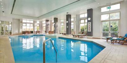 Relaxing indoor pool at the DoubleTree by Hilton Dartford Bridge.