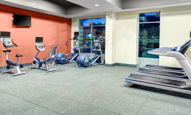 Equipped gym at the Hampton Suites Atlanta Perimeter Dunwoody