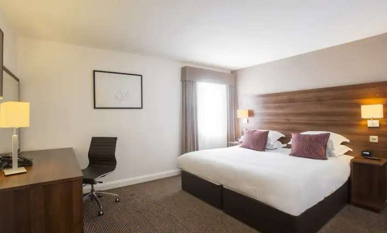 King guestroom with desk at the DoubleTree by Hilton Hotel & Spa Chester.