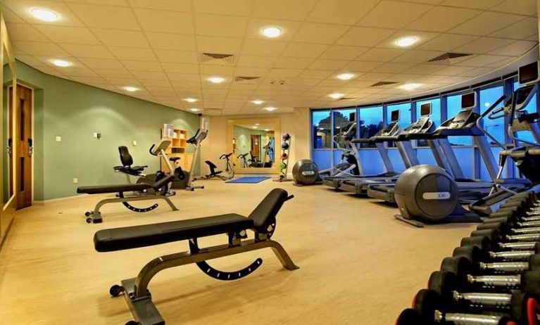 well equipped fitness center at Hilton Garden Inn Luton North.