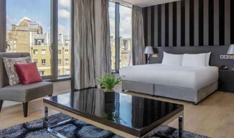 spacious king suite with city views at DoubleTree by Hilton London Greenwich.