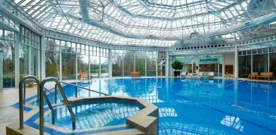 Stylish and relaxing swimming pool at the Hilton Birmingham Metropole.