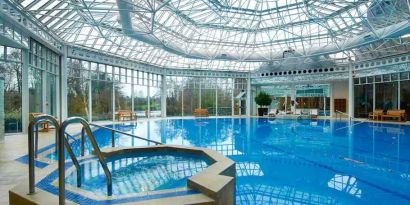 Stylish and relaxing swimming pool at the Hilton Birmingham Metropole.