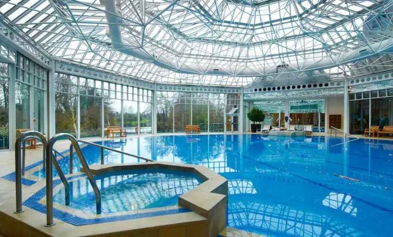 Stylish and relaxing swimming pool at the Hilton Birmingham Metropole.