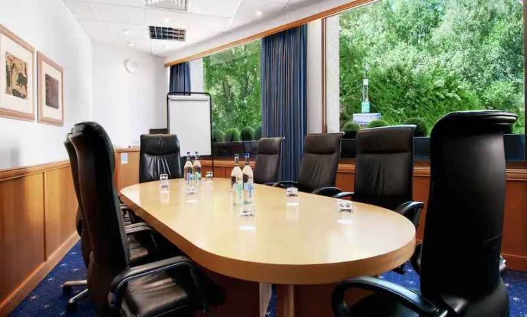 Beautiful meeting room with comfortable chairs at the Hilton Birmingham Metropole.