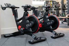 Fitness center with exercise bicycles at the Hilton Birmingham Metropole.