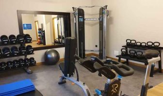 Fully equipped fitness center at the DoubleTree by Hilton Brescia.