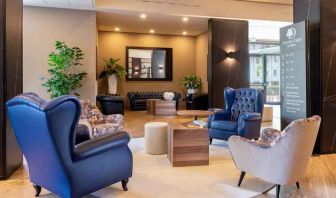 Elegant lobby workspace at the DoubleTree by Hilton Brescia.