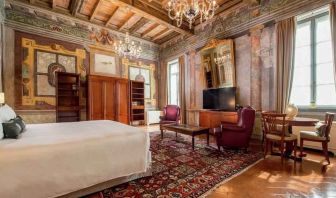 Beautiful king suite with working station at the Grand Hotel Villa Torretta Milan Sesto, Curio Collection.