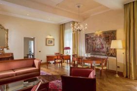 Comfortable living room perfect as workspace at the Grand Hotel Villa Torretta Milan Sesto, Curio Collection.