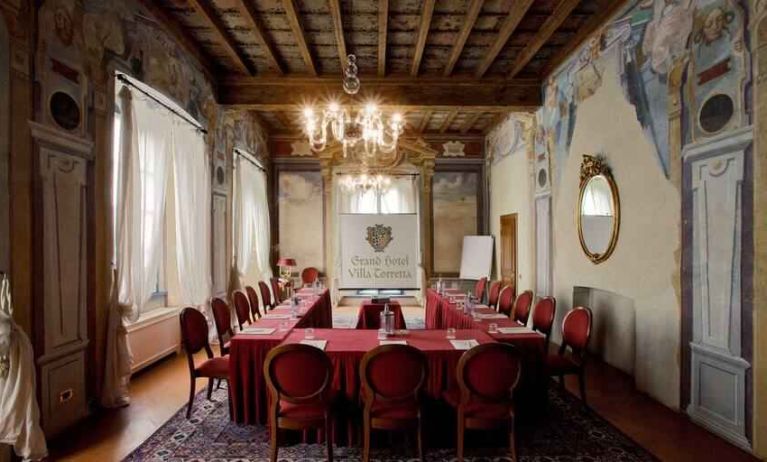 Meeting room with u shape table at the Grand Hotel Villa Torretta Milan Sesto, Curio Collection.