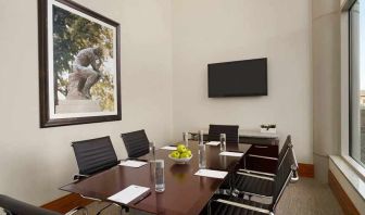 professional and bright-lit meeting room ideal for all business meetings at Homewood Suites by Hilton University City Philadelphia, PA.