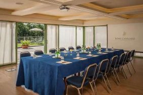 Meeting room overlooking the garden at the Rome Cavalieri, A Waldorf Astoria Hotel.