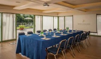 Meeting room overlooking the garden at the Rome Cavalieri, A Waldorf Astoria Hotel.