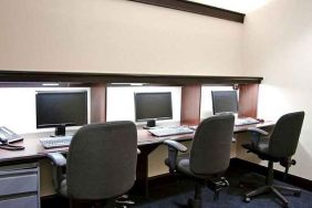 professional business center with PC, phone, work desks, and printer ideal for working remotely at DoubleTree by Hilton Hotel Downtown Wilmington - Legal District.