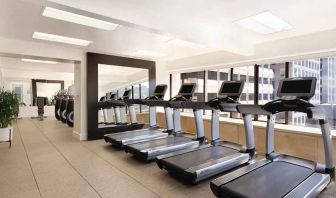 fitness center well equipped at Hilton San Francisco Financial District.