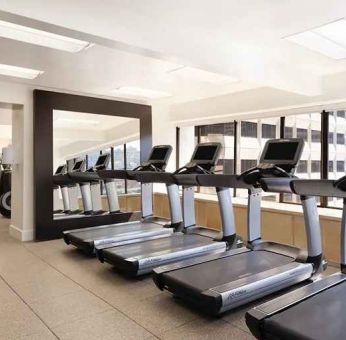 fitness center well equipped at Hilton San Francisco Financial District.