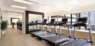 fitness center well equipped at Hilton San Francisco Financial District.