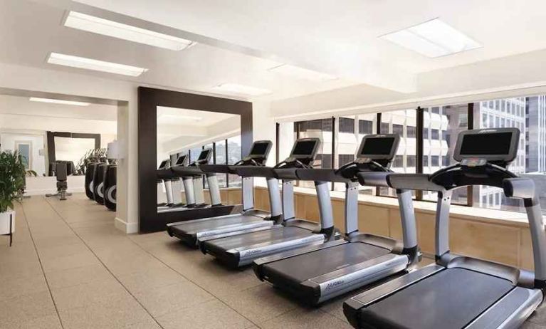 fitness center well equipped at Hilton San Francisco Financial District.