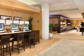 dedicated business center with PC, work desk, and printers at Hilton San Francisco Financial District.