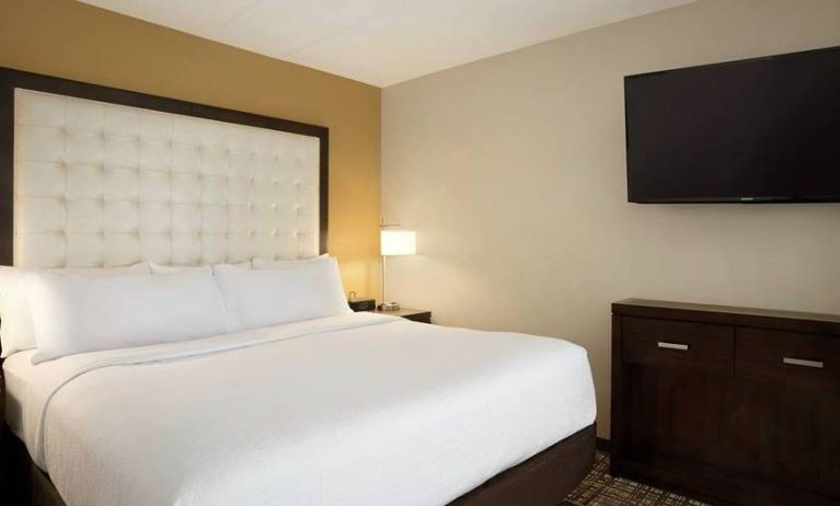 lovely king room with TV at Embassy Suites by Hilton Oklahoma City Downtown Medical Center.