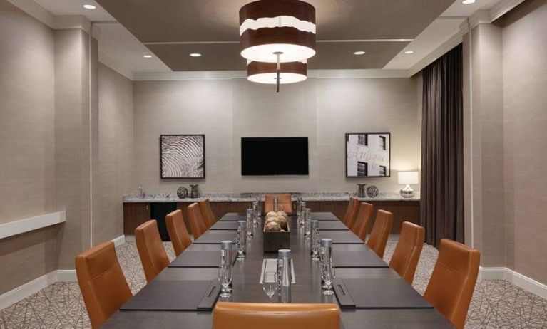 professional meeting room ideal for business meetings at Embassy Suites by Hilton Oklahoma City Downtown Medical Center.