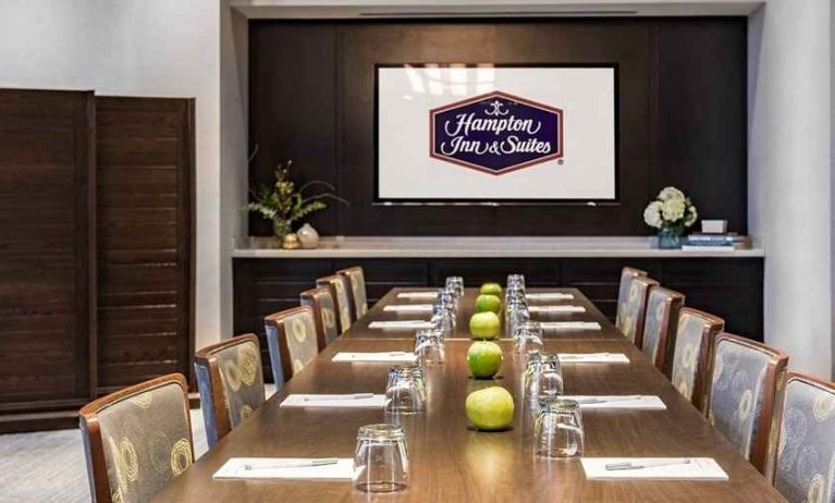 professional meeting room for all business needs at Hampton Inn & Suites Washington DC-Navy Yard.