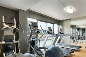 fitness center well equipped for all exercise types at DoubleTree by Hilton Hotel Albuquerque.