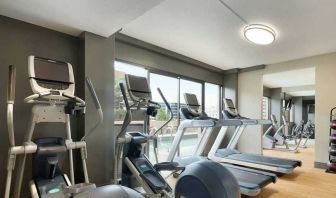 fitness center well equipped for all exercise types at DoubleTree by Hilton Hotel Albuquerque.