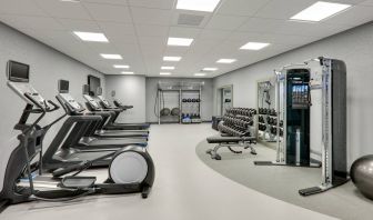 fitness center well equipped for all exercise types at Hampton Inn Irvine Spectrum Lake Forest.