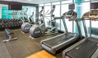 well equipped fitness center at DoubleTree by Hilton Hotel Wilmington.