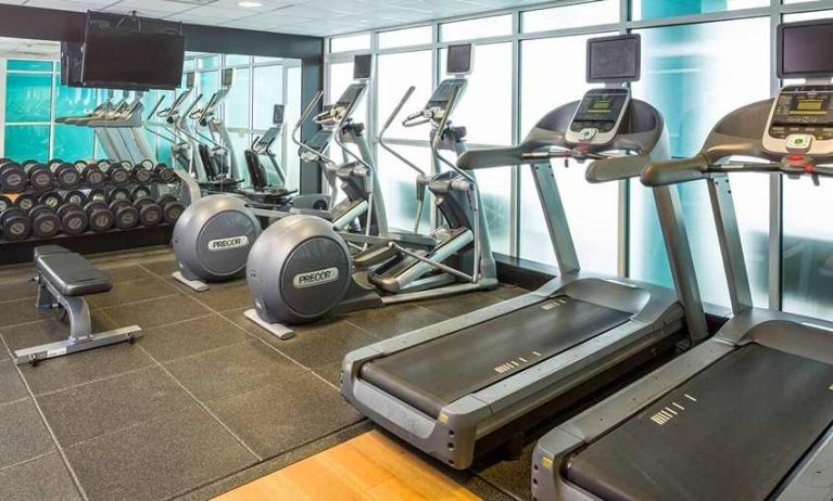 well equipped fitness center at DoubleTree by Hilton Hotel Wilmington.