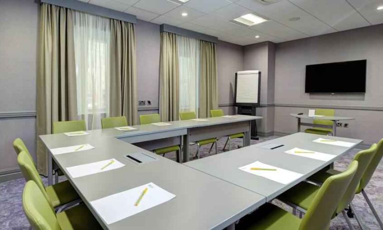 Small meeting room with u shape table at the Hilton Garden Inn Dublin Custom House.