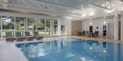 Relaxing indoor pool at the Hilton Belfast Templepatrick Golf & Country Club.