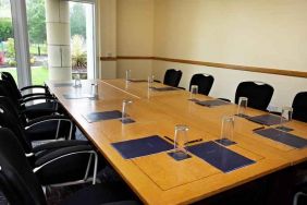 Bright meeting room at the Hilton Belfast Templepatrick Golf & Country Club.