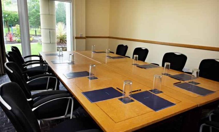 Bright meeting room at the Hilton Belfast Templepatrick Golf & Country Club.