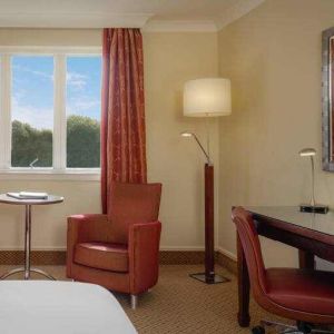 Comfortable working station at the Hilton Belfast Templepatrick Golf & Country Club.